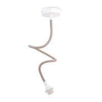 PENDELLEUCHTE TWIST 1 Flammig - Beige, Naturmaterialien (90/12/90cm) - HOOPZI