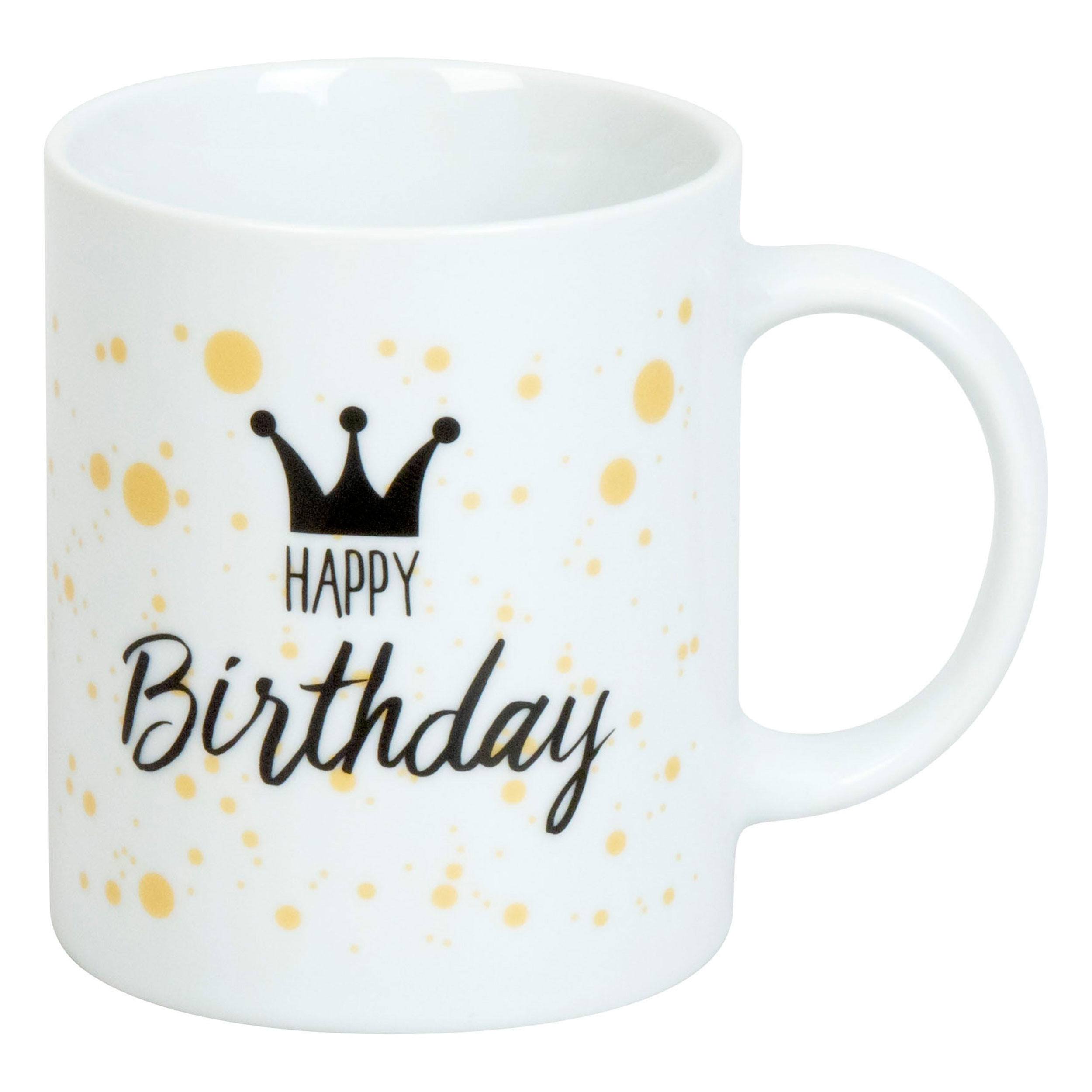 KAFFEEBECHER Happy Birthday - Naturfarben, Keramik (0.33L) - Könitz