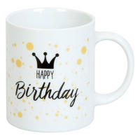 KAFFEEBECHER Happy Birthday - Naturfarben, Keramik (0.33L) - Könitz