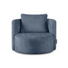 DREHSESSEL RAGGI 360° Drehfunktion mit inklusive dekorativem Kissen, Dunkelblau - Dunkelblau, Textil (92/75/94cm) - KONSIMO®