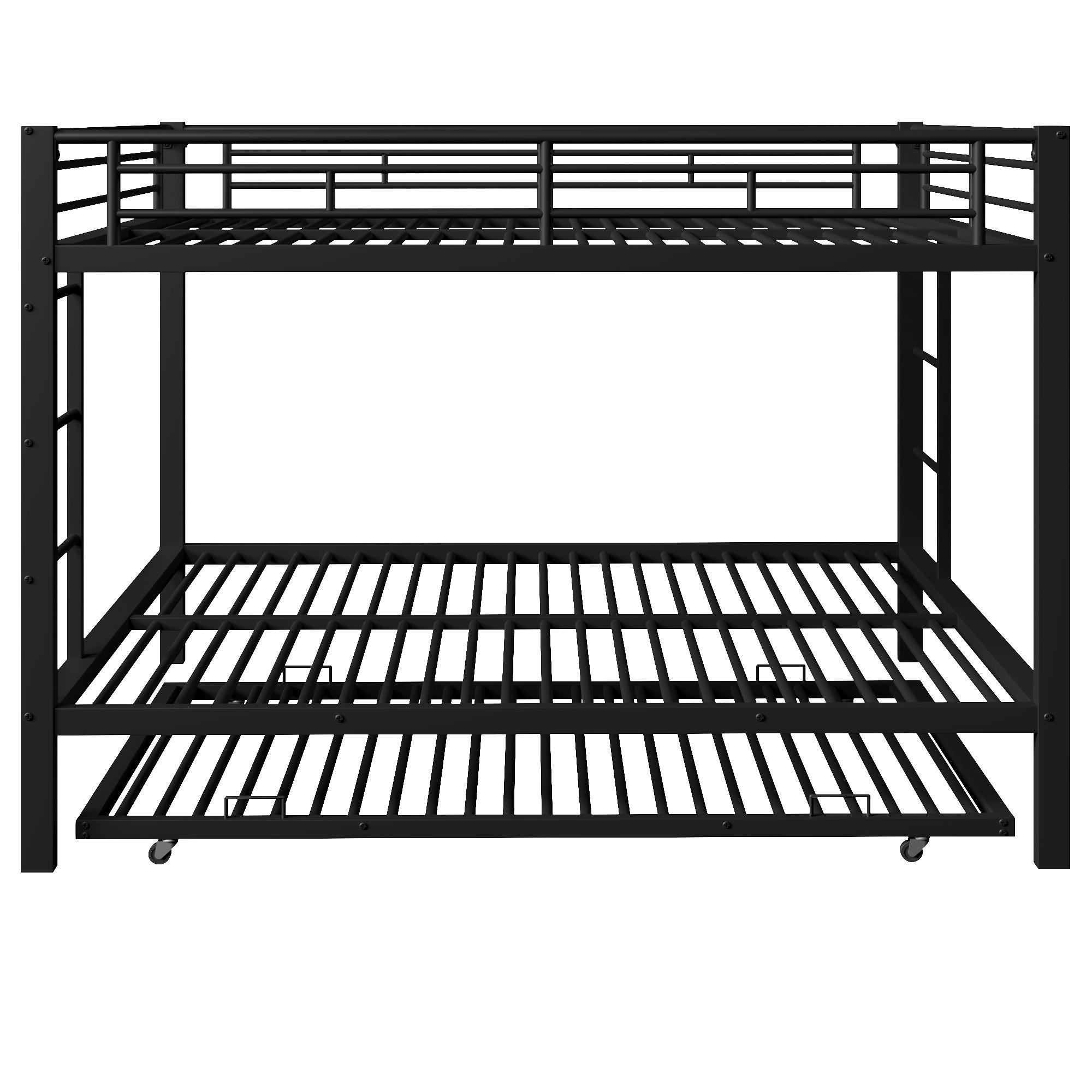 ETAGENBETT Eisen 140/200 cm Schwarz - Schwarz, Metall - Raumix
