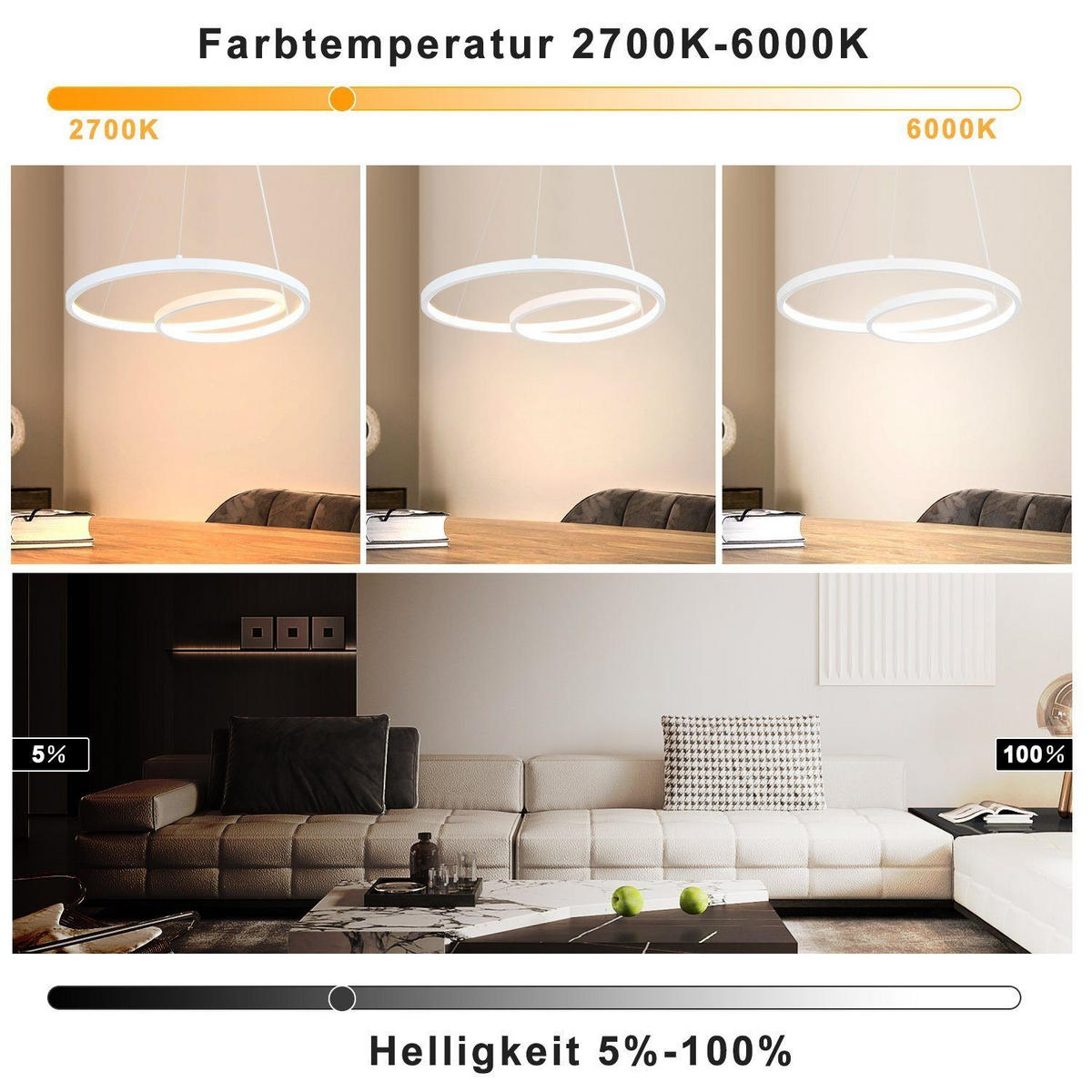 HÄNGELEUCHTE Flair 40/40/150 cm - Weiß, Metall (40/40/150cm) - Nettlife