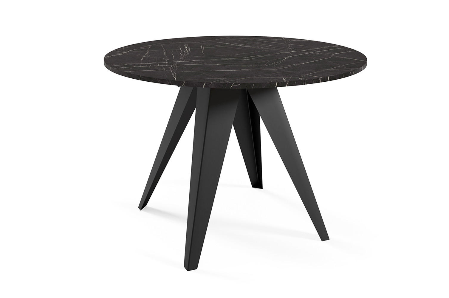 ESSTISCH Gerda Pietra Grigia Schwarz / Schwarz 100/138 / 100 / 76cm - Schwarz/Grau, Holz/Holzwerkstoff (100/100/76cm) - Feldmann-Wohnen