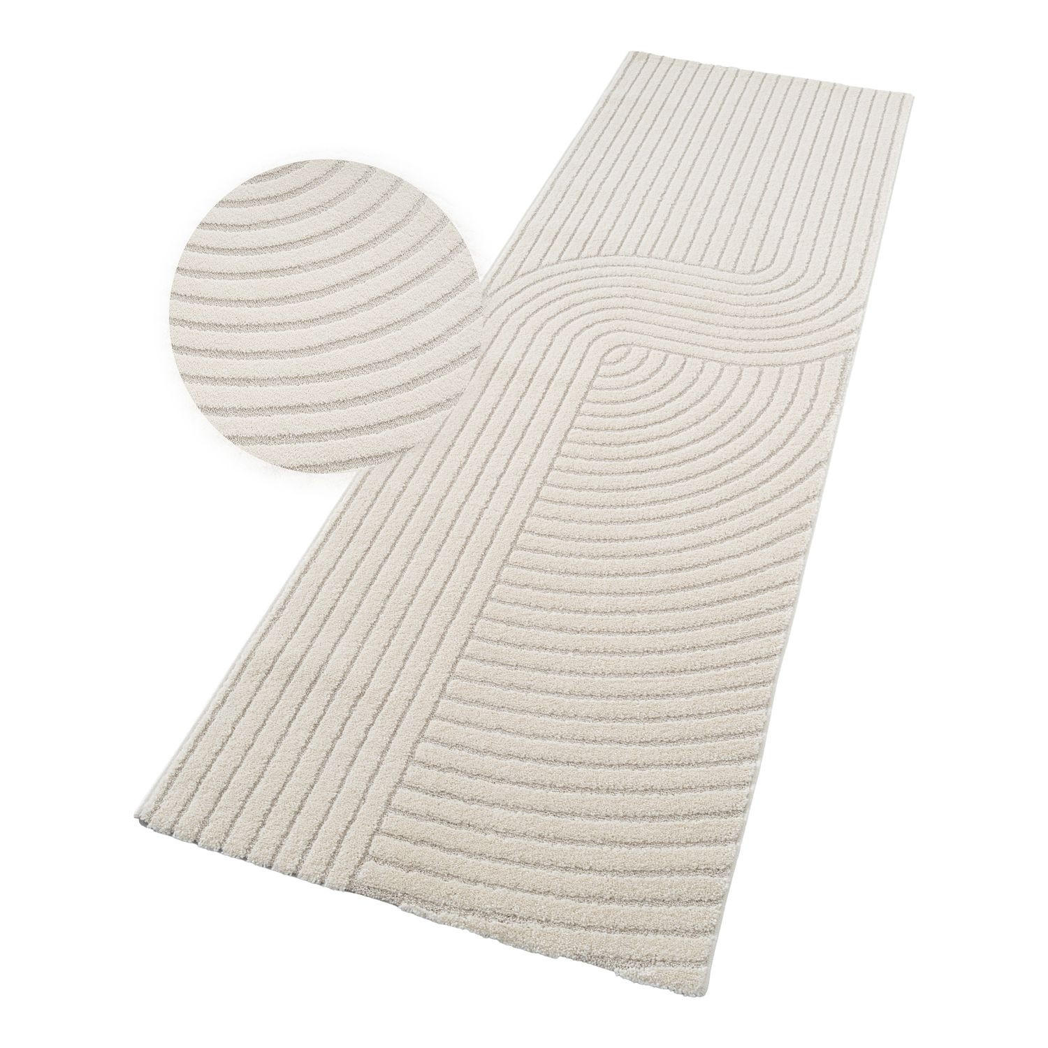 FLACHWEBETEPPICH Boho Creme 80 x 150 cm - Creme, Kunststoff (80/150cm) - TT Home