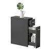 SEITENSCHRANK Kauhajoki - Dunkelgrau, Holzwerkstoff (20/61/45cm) - [en.casa]