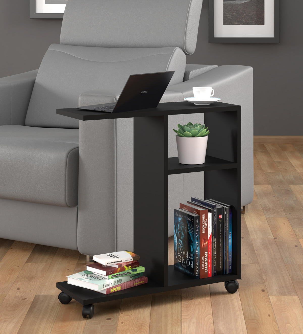 COUCHTISCH Schwarz 60/65/22 - Schwarz, Holzwerkstoff (22/60/65cm) - RAUMHIRSCH FURNITURE