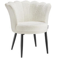 SESSEL Stella,67 x 64 x 76 cm,Kunstfell creme/schwarz - Creme/Schwarz, Textil (67/76/64cm) - tectake