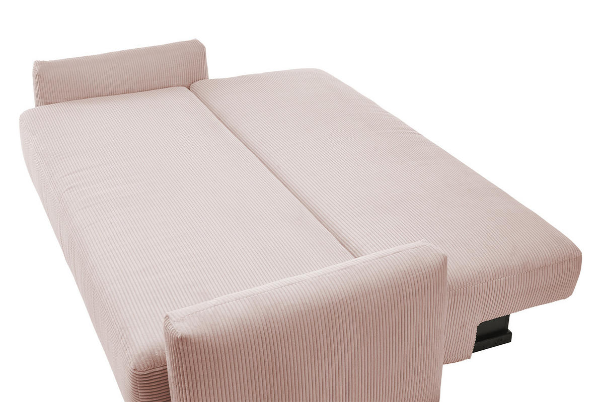 SCHLAFSOFA NEO Pink Cord - Pink/Schwarz, Kunststoff/Textil (233/75/108cm) - KAWOLA
