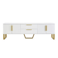 TV-MÖBEL Weiß 170/40/53,5 cm - Weiß, Holzwerkstoff/Metall (40/53.5/170cm) - Urban Meuble