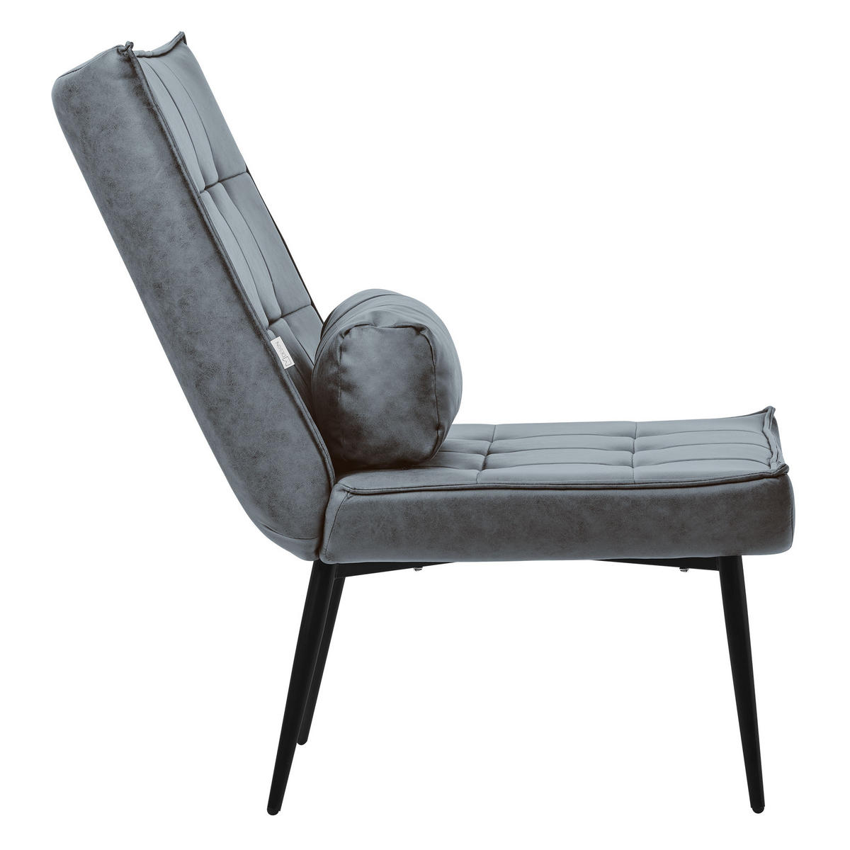 RELAXSESSEL Anthrazit - Anthrazit/Schwarz, Metall (97/100/79cm) - ML-DESIGN