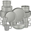 KOMBISERVICE Una, ineinander stapelbar, grau - Grau, Keramik (26/2.3/26cm) - tectake