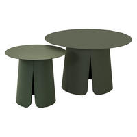BEISTELLTISCH Oslo - Grün - 45/45/39 cm - Grün, Metall (45/45/39cm) - Lesli Living
