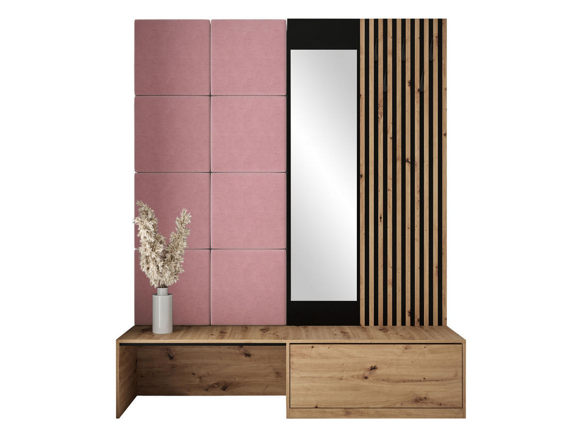 GARDEROBE Premium - Rosa/Braun, Holzwerkstoff (172/205/42cm) - MIRJAN24