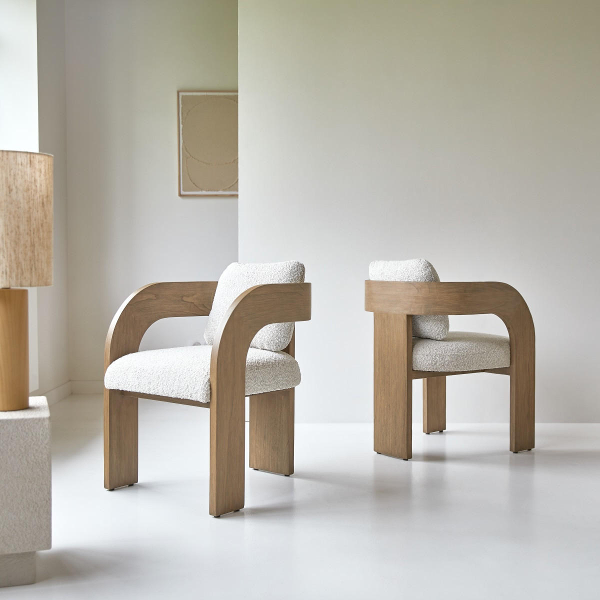 STUHL Boti Beige aus Helles Mindiholz - Beige, Holz (55/72/61cm) - Tikamoon