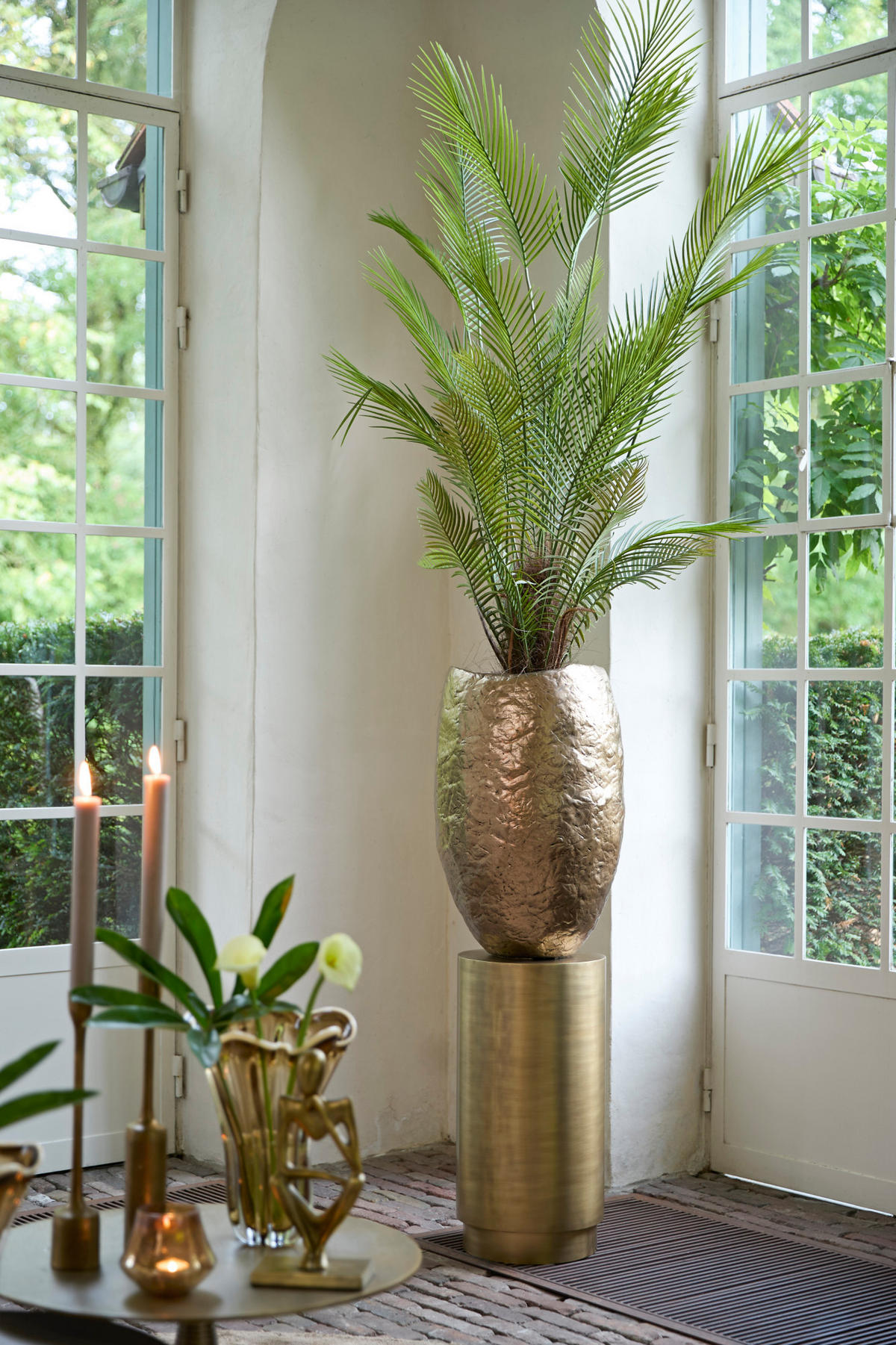 SÄULE Alarios Bronze Ø30/60 cm - Bronzefarben, Metall (30/30/60cm) - Light & Living