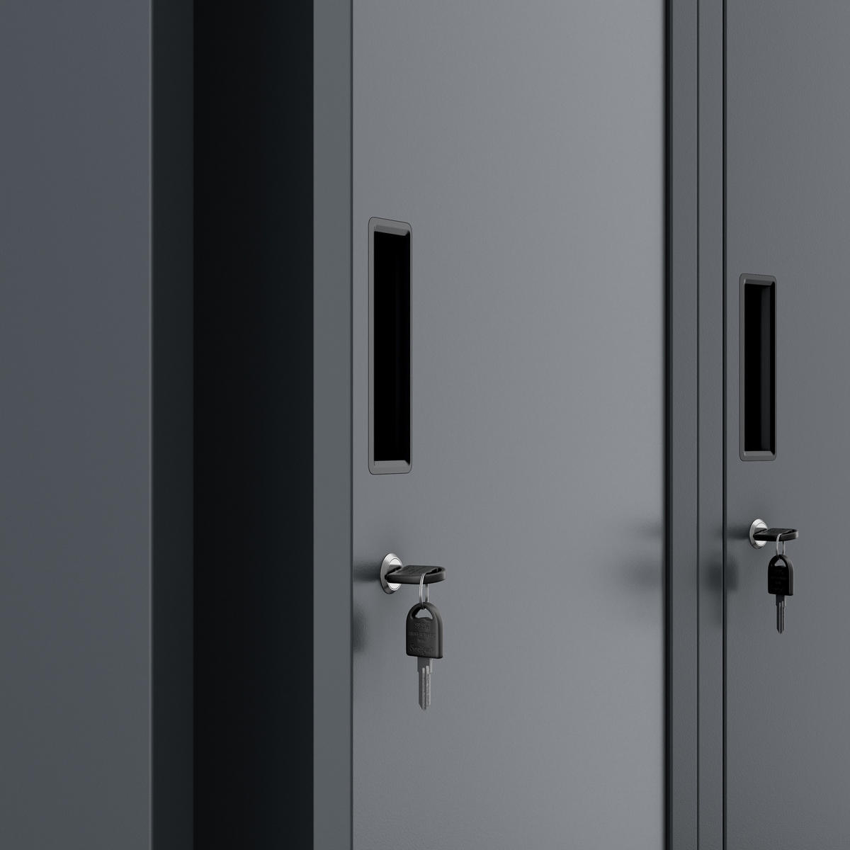 METALL-ARBEITSSCHRANK KACPER D600 - Anthrazit, Metall (80/180/60cm)