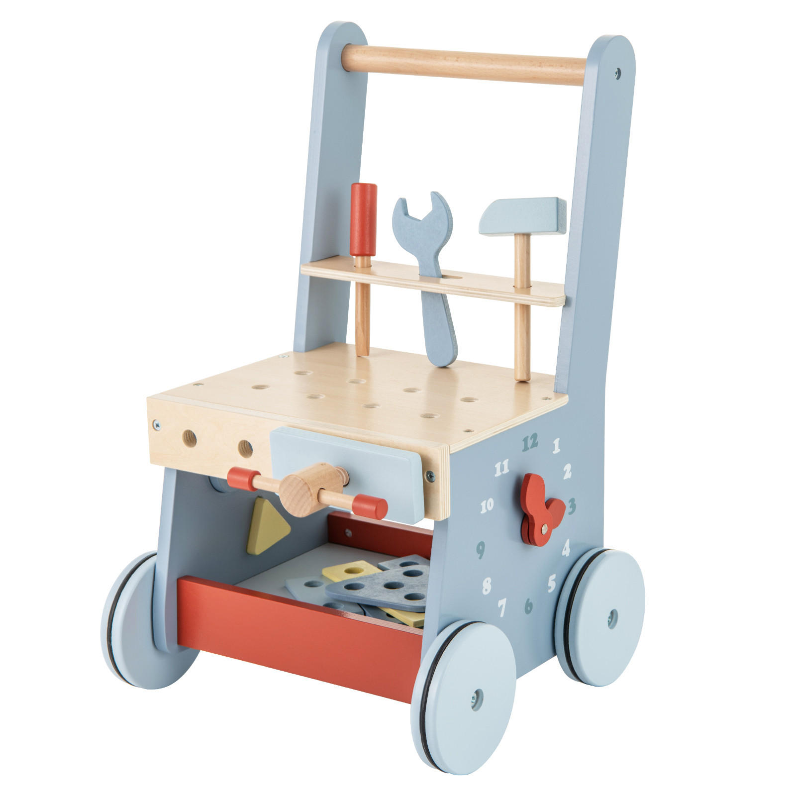 LAUFLERNWAGEN Blau - Blau, Holzwerkstoff (30/47/30cm) - COSTWAY