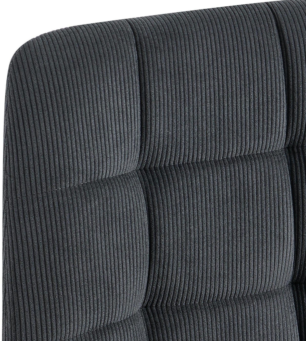STUHL 2er Set Cord Schwarz - Schwarz, Textil/Metall (45/84/55cm) - CLP