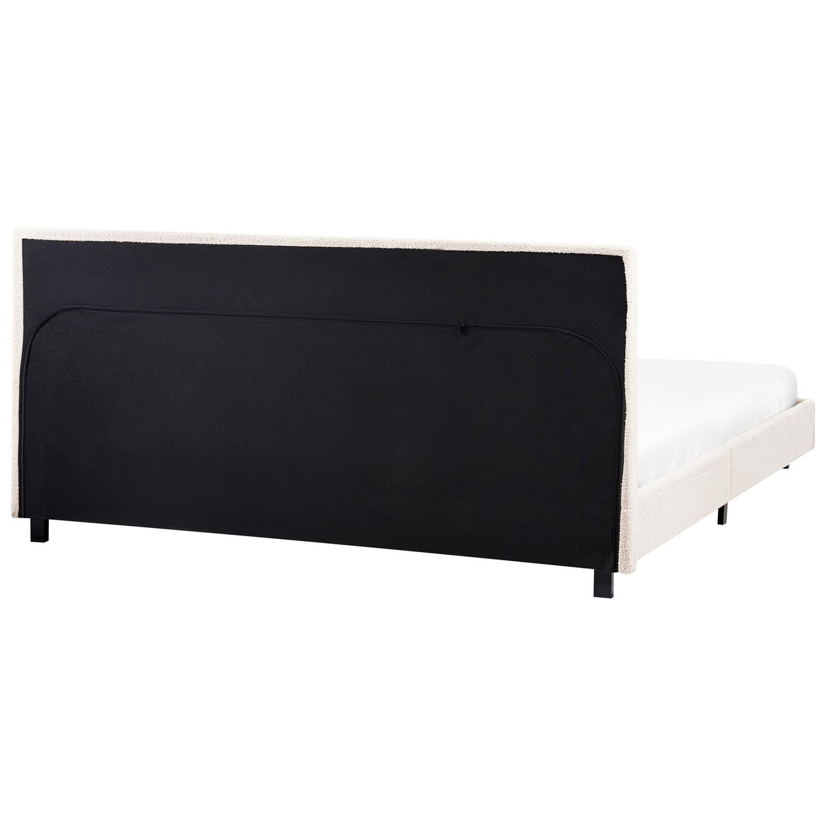 VODNA POSTELJA bouclé 180/200 cm kremasto bela Albi - krem, tekstil (180/200cm) - Beliani