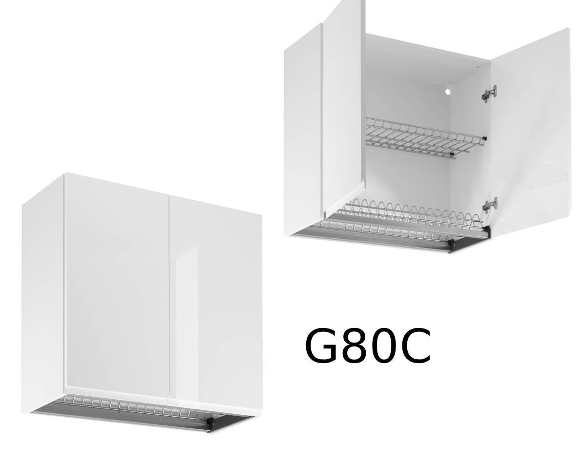 KÜCHENZEILE 300 cm - Aspen KA5-M300 - in Weiß/Hochglanz - Weiß Hochglanz, Holz (300/212/58cm)