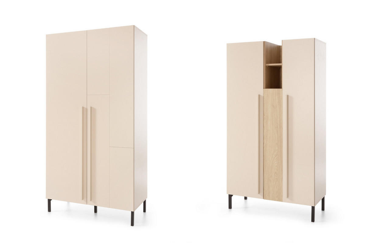 JUGENDZIMMER-SET SORENTO B 7-teilig in Sandbeige/Geölte Eiche/Royalblau - Eichefarben/Beige, Holzwerkstoff (662/195/212cm) - Deine Möbel 24