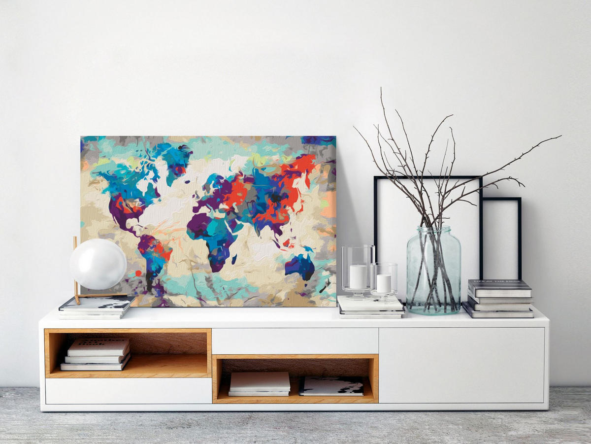 MALEN NACH ZAHLEN 50/40 cm - Multicolor, Textil (1.4/40cm) - KUNSTLOFT