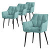 ESSZIMMERSTUHL 4er Set petrol - Hellblau, Textil (63/90/57cm) - ML-DESIGN