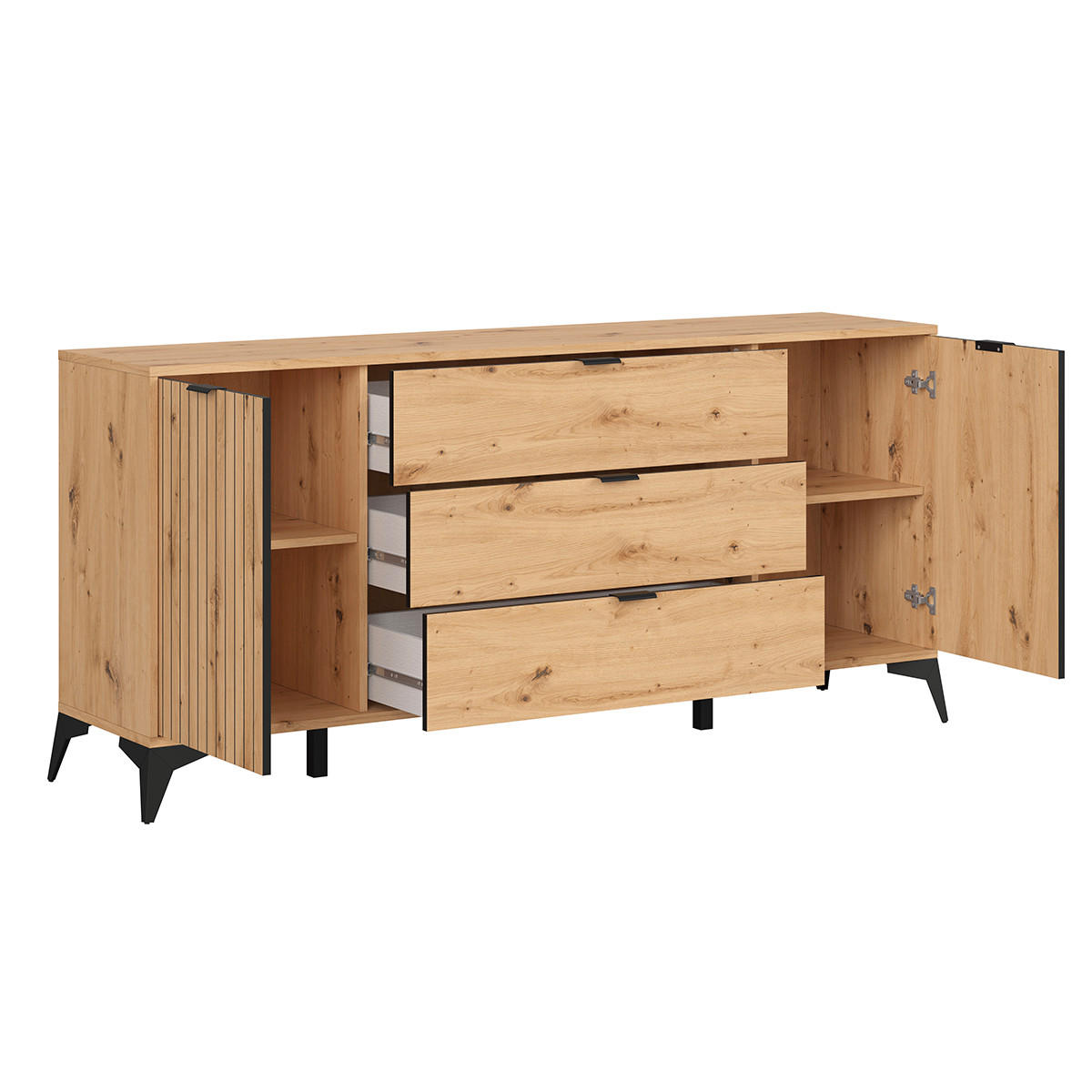 SIDEBOARD Mao Holz - Braun, Holzwerkstoff (180/83/41cm) - Petits-meubles