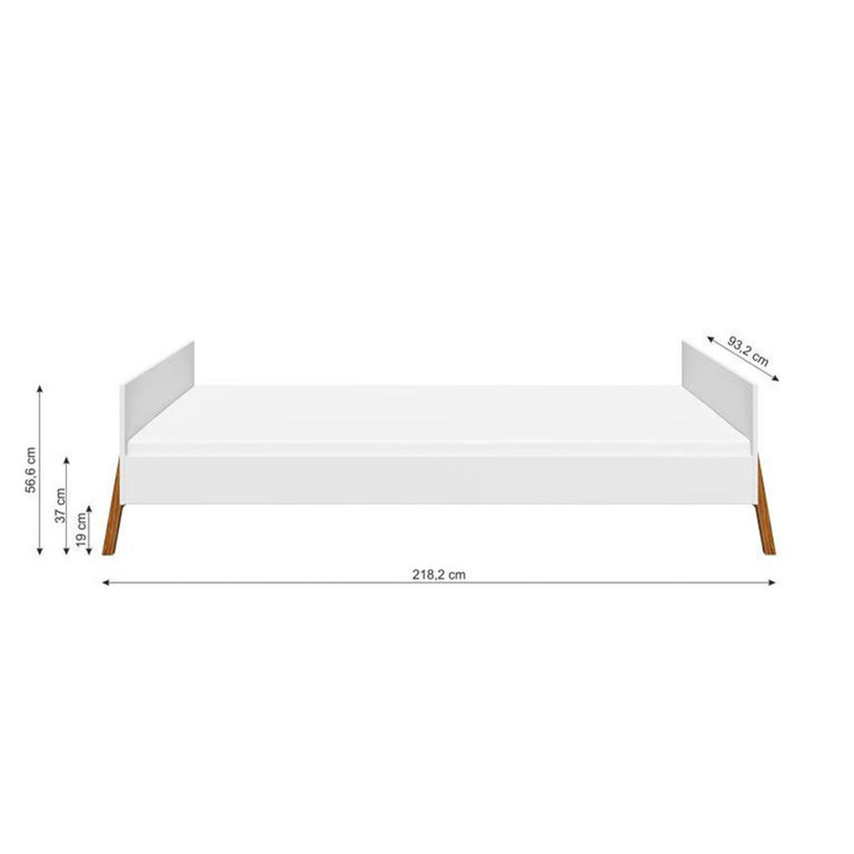 KINDERBETT 90/200 Weiß - Weiß, Holzwerkstoff (90/200cm) - Petits-meubles