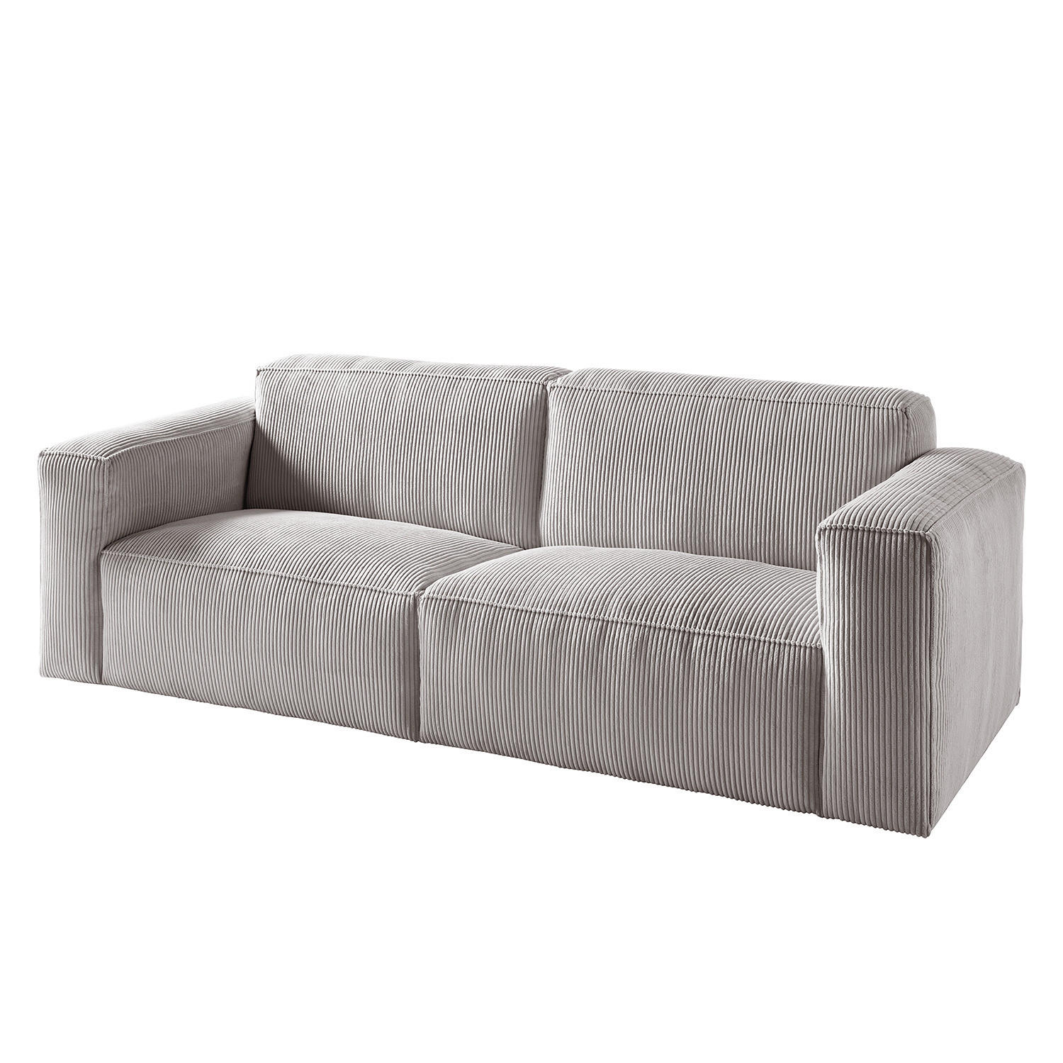 3-SITZER SOFA - Hellgrau, Textil (240/75/96cm) - home24