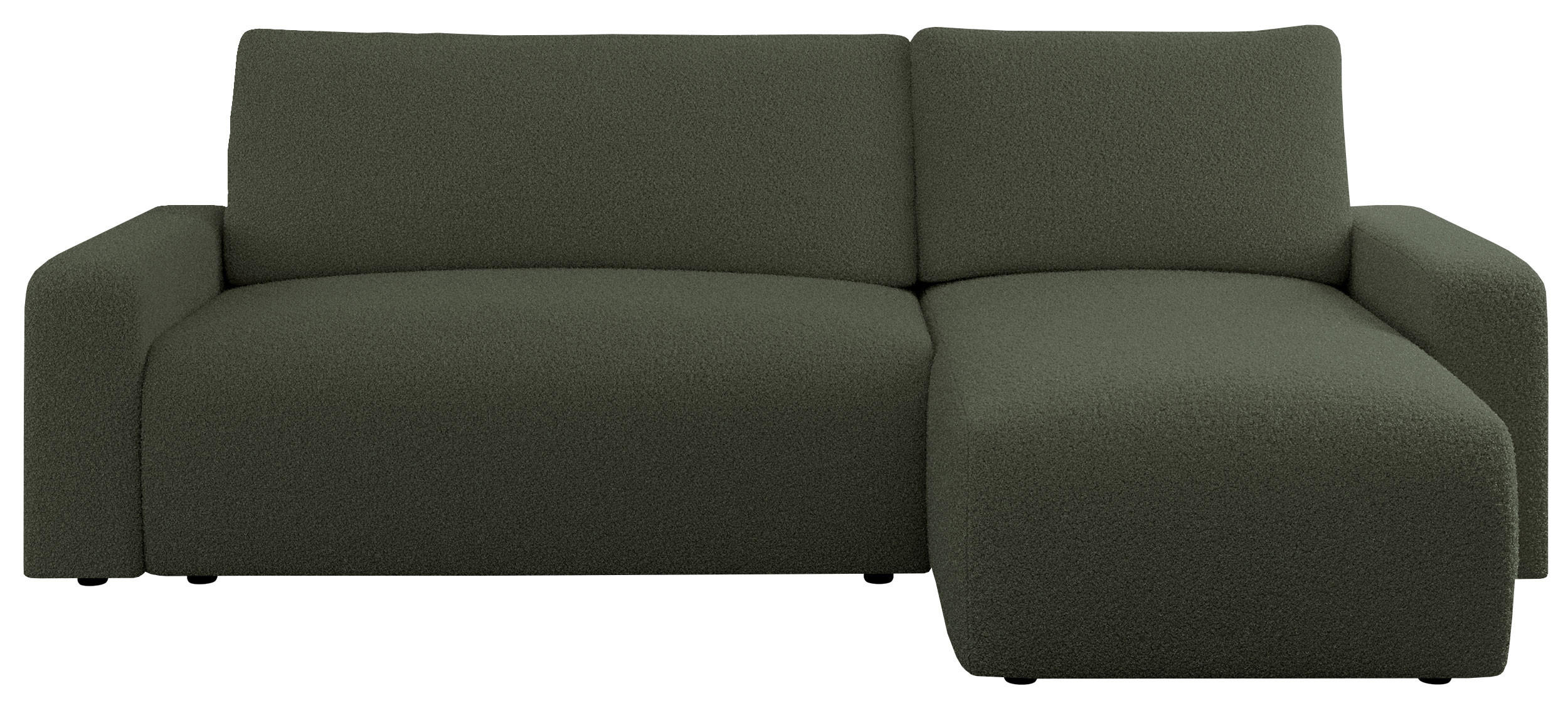 ECKSOFA ARGOS Grün Boucle - Schwarz/Grün, Kunststoff/Textil (245/150cm) - MKS