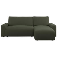 ECKSOFA ARGOS Grün Boucle - Schwarz/Grün, Kunststoff/Textil (245/150cm) - MKS