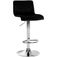 BARHOCKER Hover Samt 83x39x36 cm schwarz - Schwarz, Textil (39/83/36cm) - furnicato