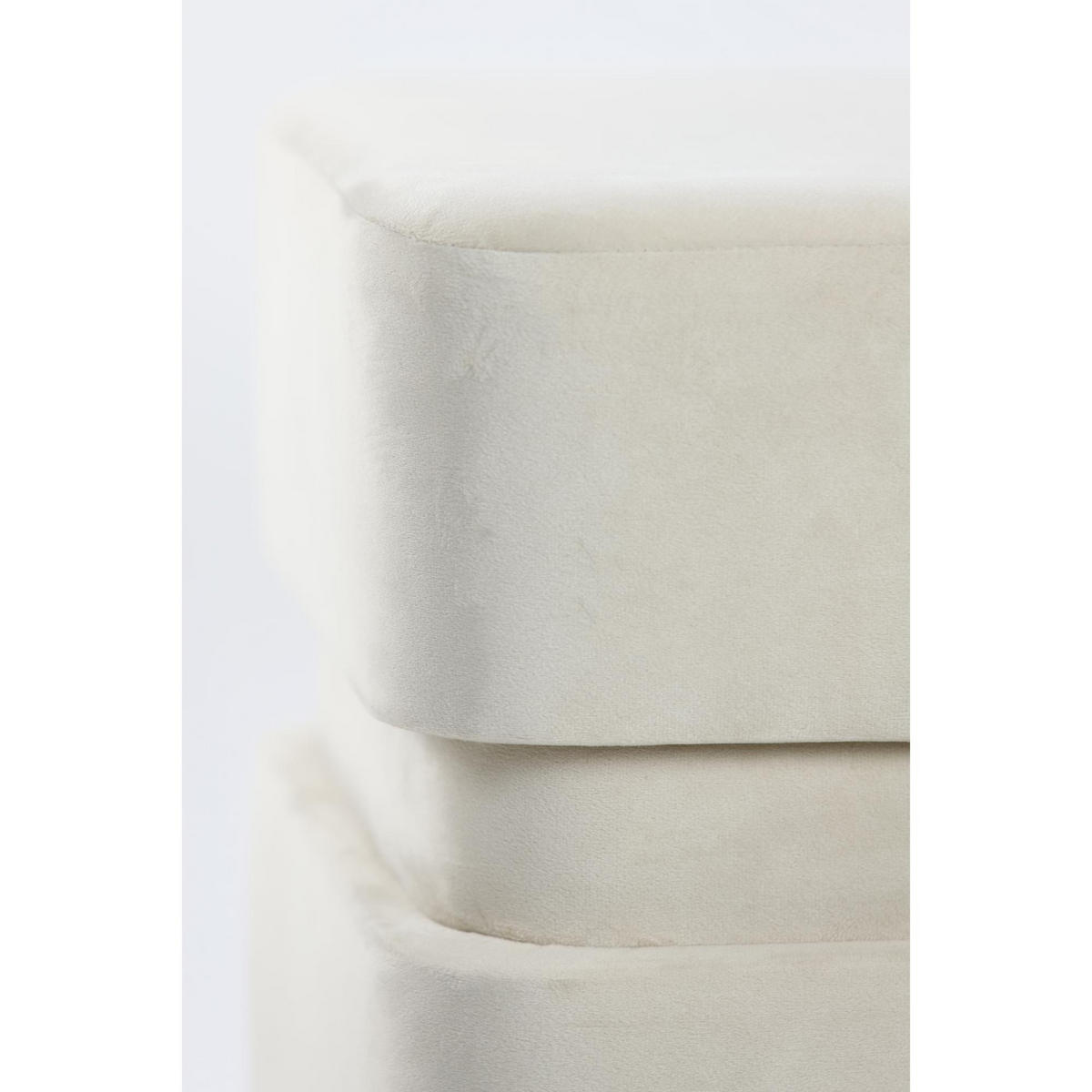 SITZPOUF Piazza Braun 40/40/42,5 cm - Beige, Textil (40/42.5/40cm) - Light & Living