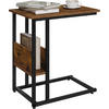BEISTELLTISCH 55x36x59,5cm(BxTxH), Vintagebraun - Dunkelbraun/Schwarz, Holzwerkstoff/Metall (36/55/59.5cm) - Woltu
