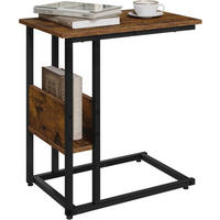 BEISTELLTISCH 55x36x59,5cm(BxTxH), Vintagebraun - Dunkelbraun/Schwarz, Holzwerkstoff/Metall (36/55/59.5cm) - Woltu