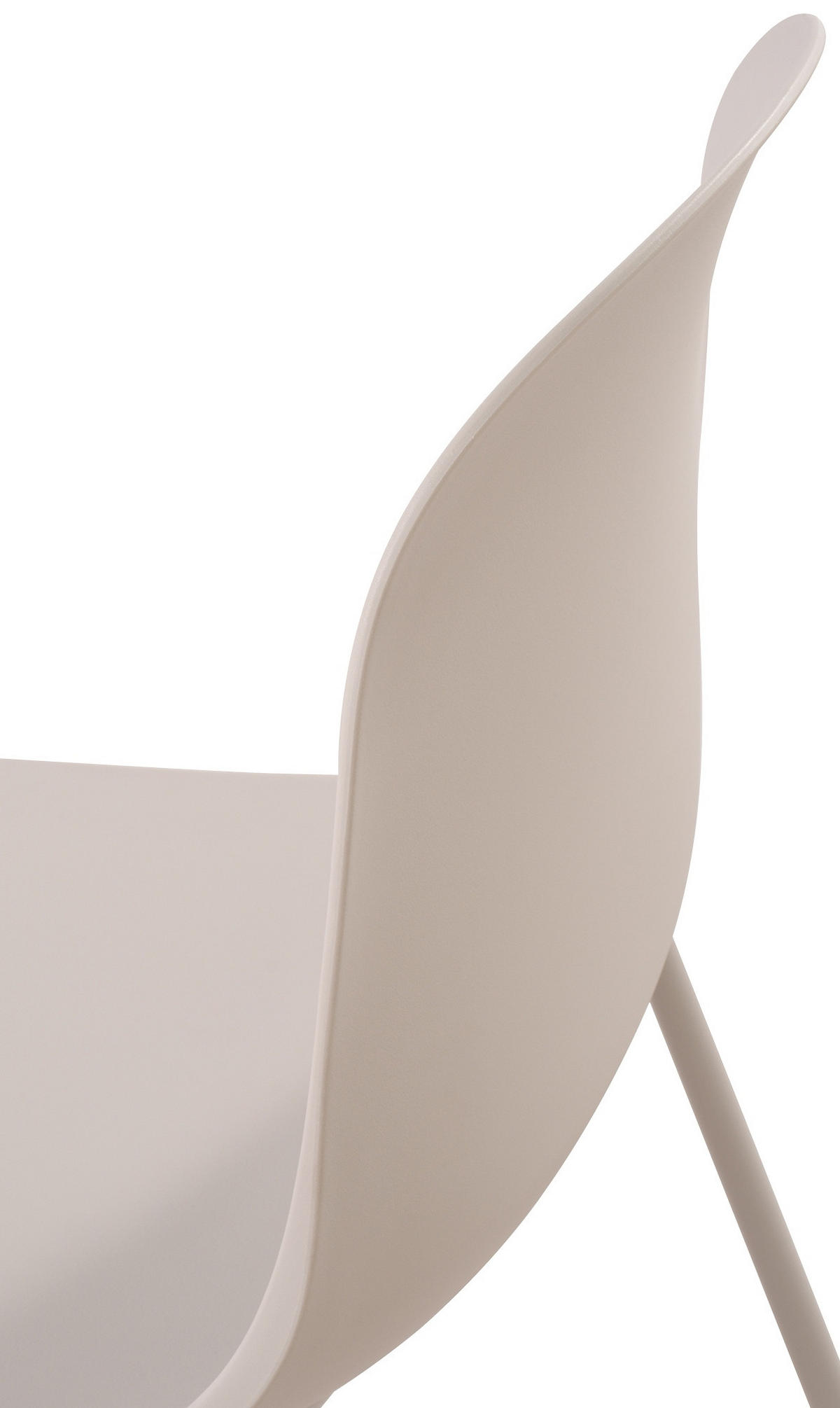 STAPELSTUHL Kunststoff hellgrau - Hellgrau, Kunststoff/Metall (51/85/53cm) - CLP
