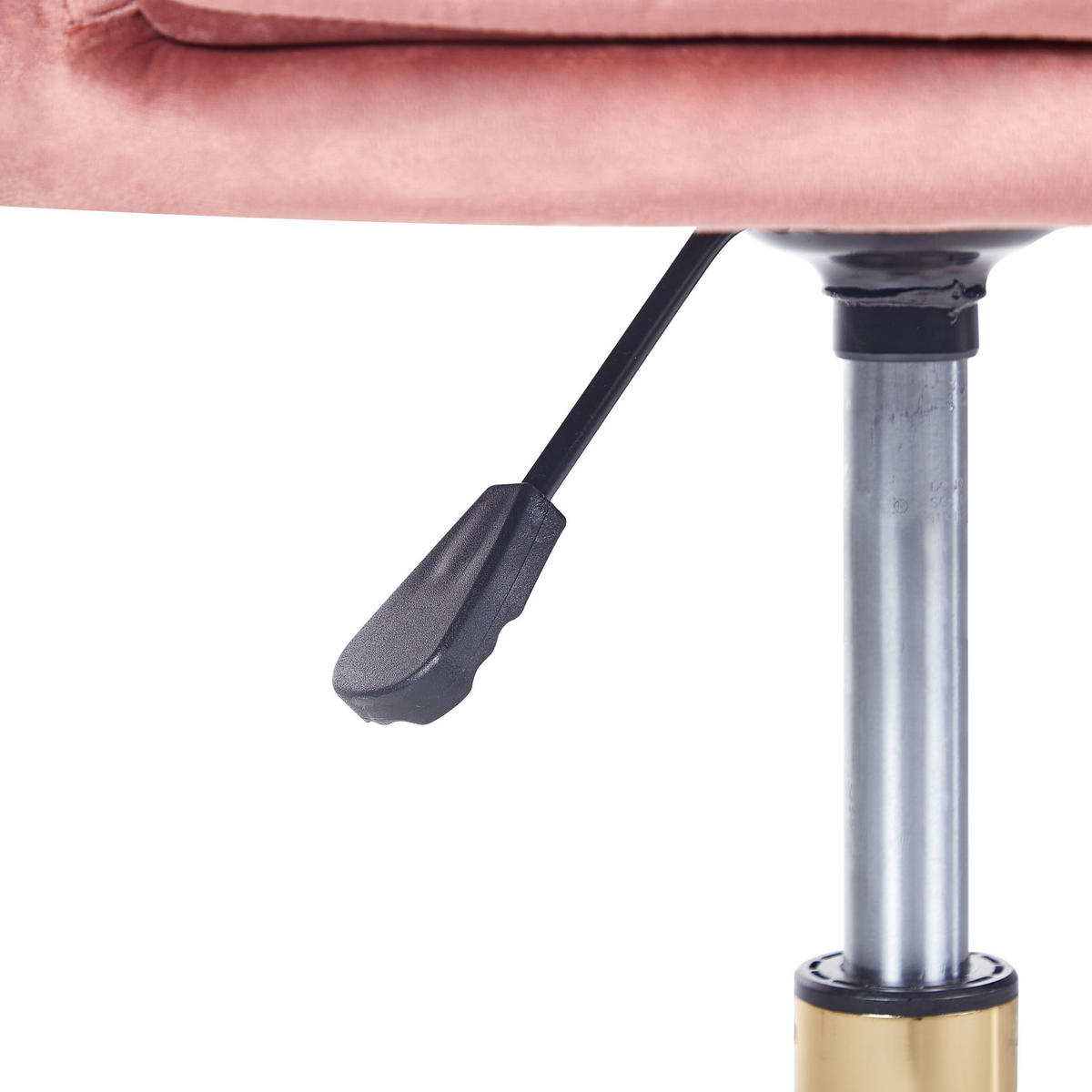 BÜROSTUHL Samtstoff Rosa Monticello - Pink, Textil/Metall (67/78/65cm) - Beliani