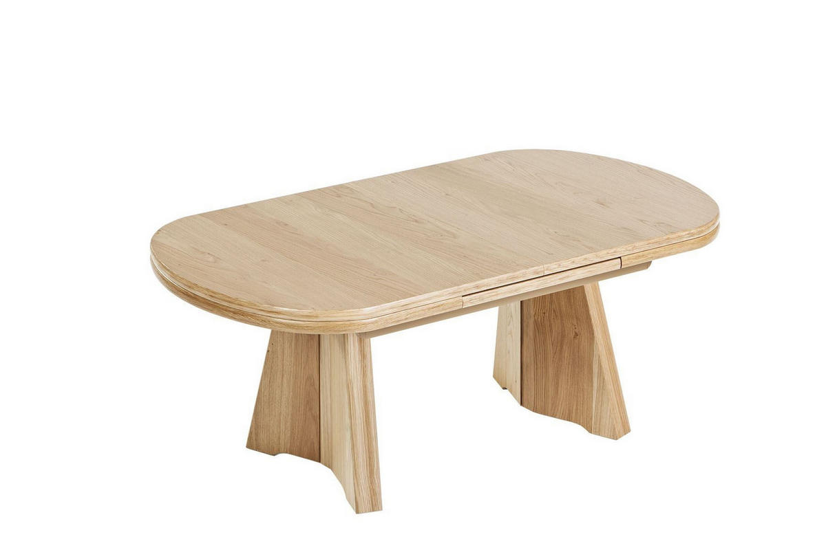 FUNKTIONSTISCH Cammie höhenverstellbar und ausziehbar 125(165,5) x 71 x 54-73 Couchtisch massiv Wildeiche - Braun, Holz (125/71/54cm) - 58aufmkessel