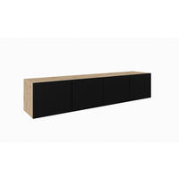 TV-SCHRANK MIO - Schwarz/Eiche Artisan, Holzwerkstoff (200/41/40cm) - Meblini