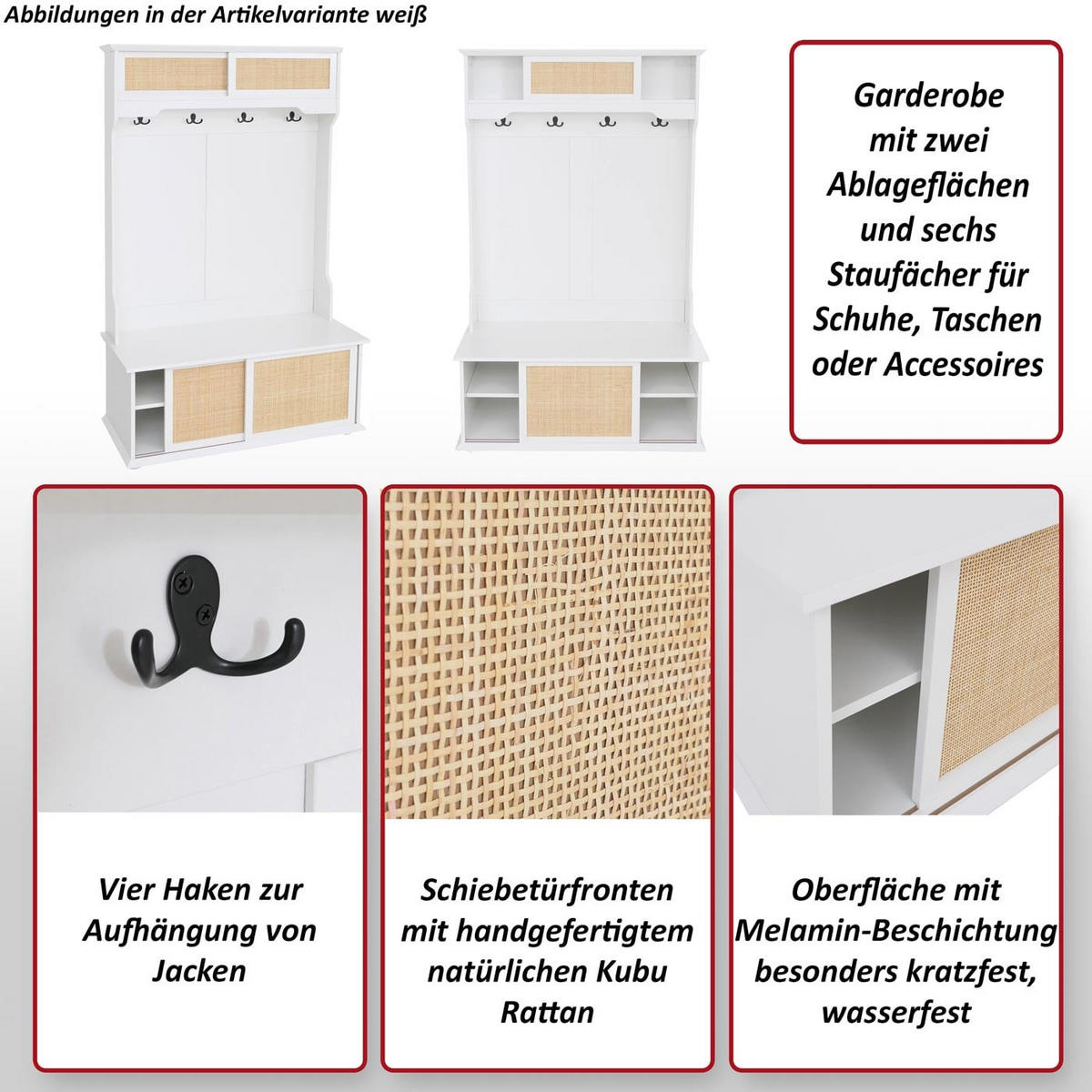 GARDEROBE Dunkelgrau - Dunkelgrau, Holz (100/163/47cm) - MCW