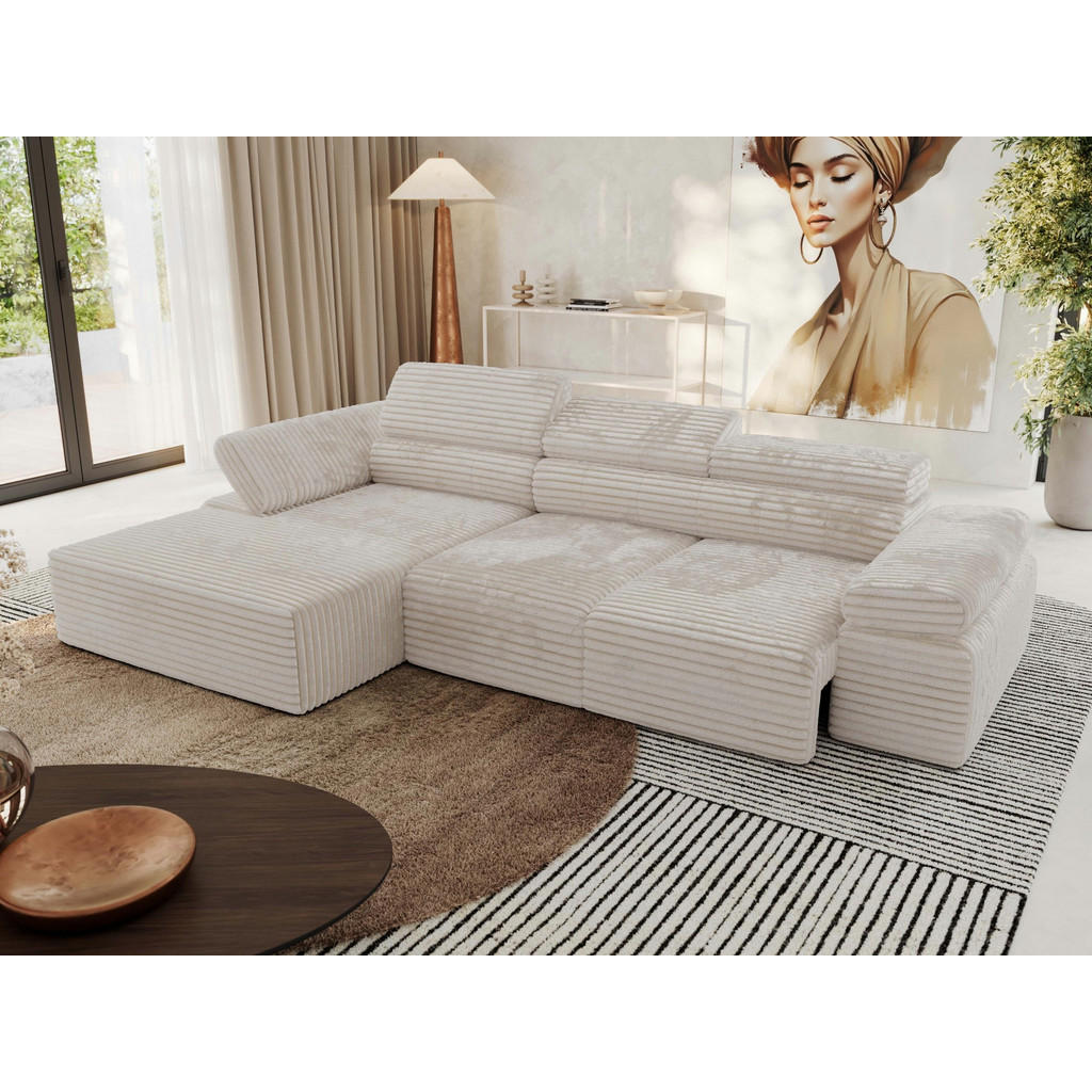 Thumbnail - MKS Ecksofa, Beige, Textil, 5-Sitzer, L-Form,L-Form, 296x174 cm, Oeko-Tex®, Wohnzimmer, Sofas & Couches, Wohnlandschafte...