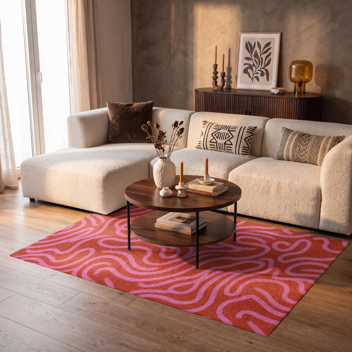 KOBERCE - Ružová - 150x90 cm - červená, textil/plast (150/0.4cm) - OnlyWow