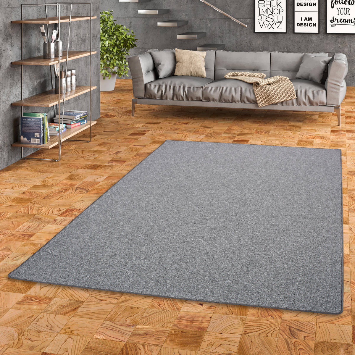 FEINSCHLINGEN VELOUR TEPPICH STRONG - Anthrazit, Textil (100/300cm) - Snapstyle