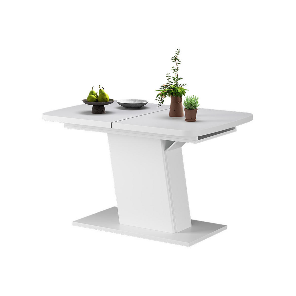 ROZKLÁDACÍ JÍDELNÍ STŮL Fenaro Bílá - bílá, kompozitní dřevo (80/120/77.3cm) - Vicco