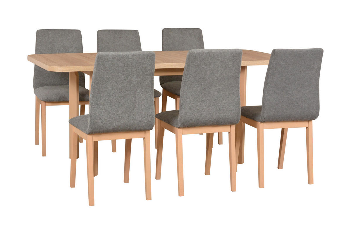 STUHL 2er LUNA 1 grandson - Beige, Holz (43/94/40cm) - Leaf Design