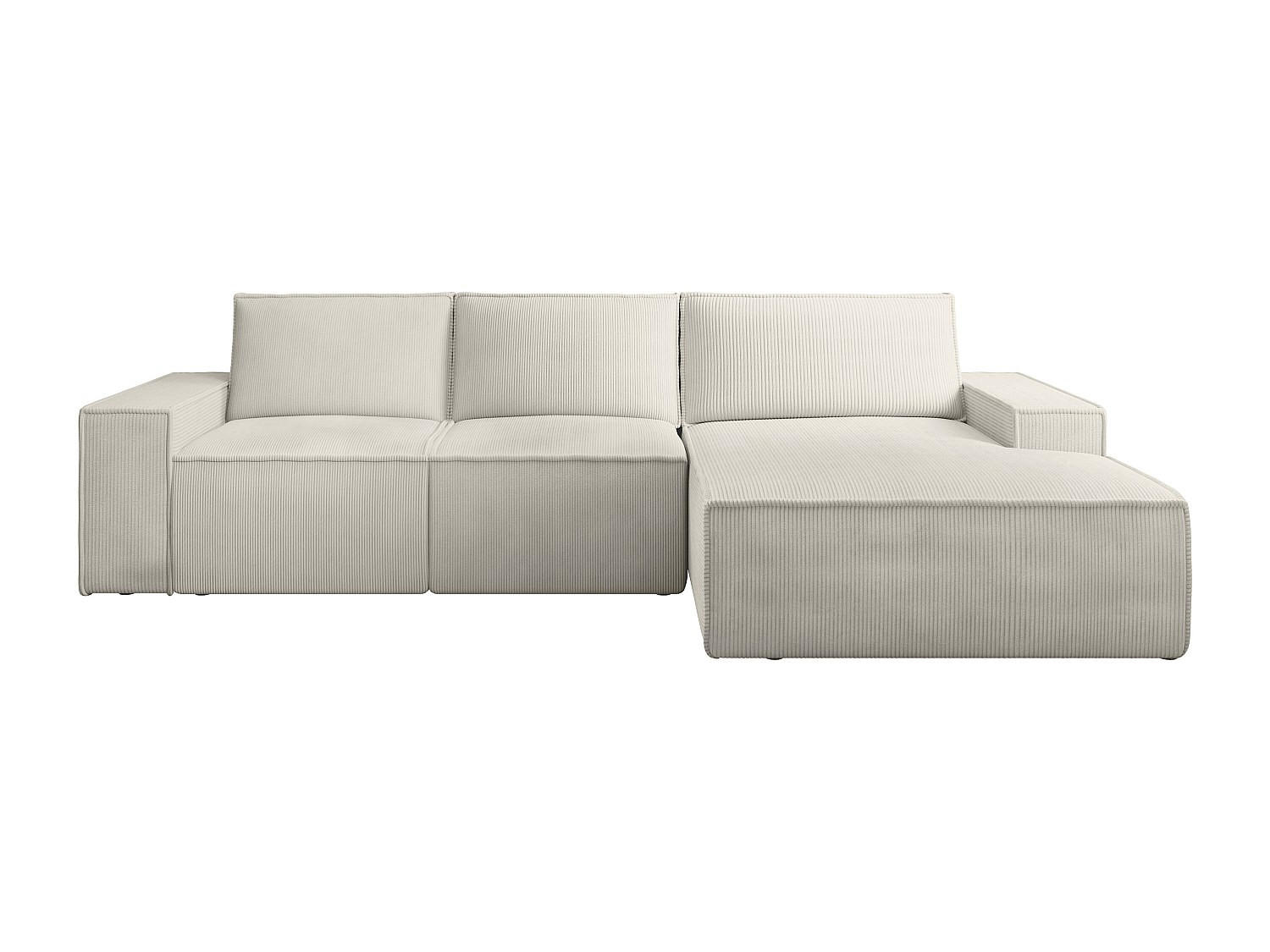 SCHLAFSOFA - 5 Personen - Stoff, Samt - Beige - Beige, Textil (297/85/167cm) - Vente-Unique