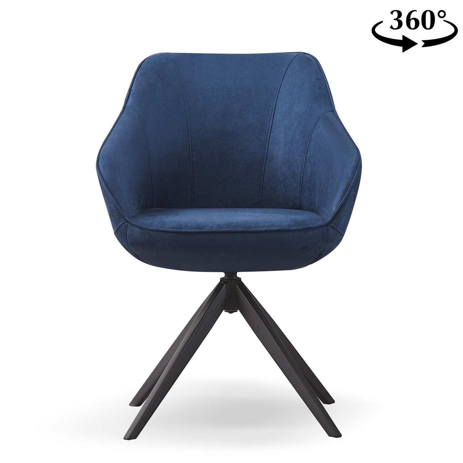 ARMLEHNSTUHL KATJA Blau - Blau, Textil/Metall (57/82/62cm) - B&D Home