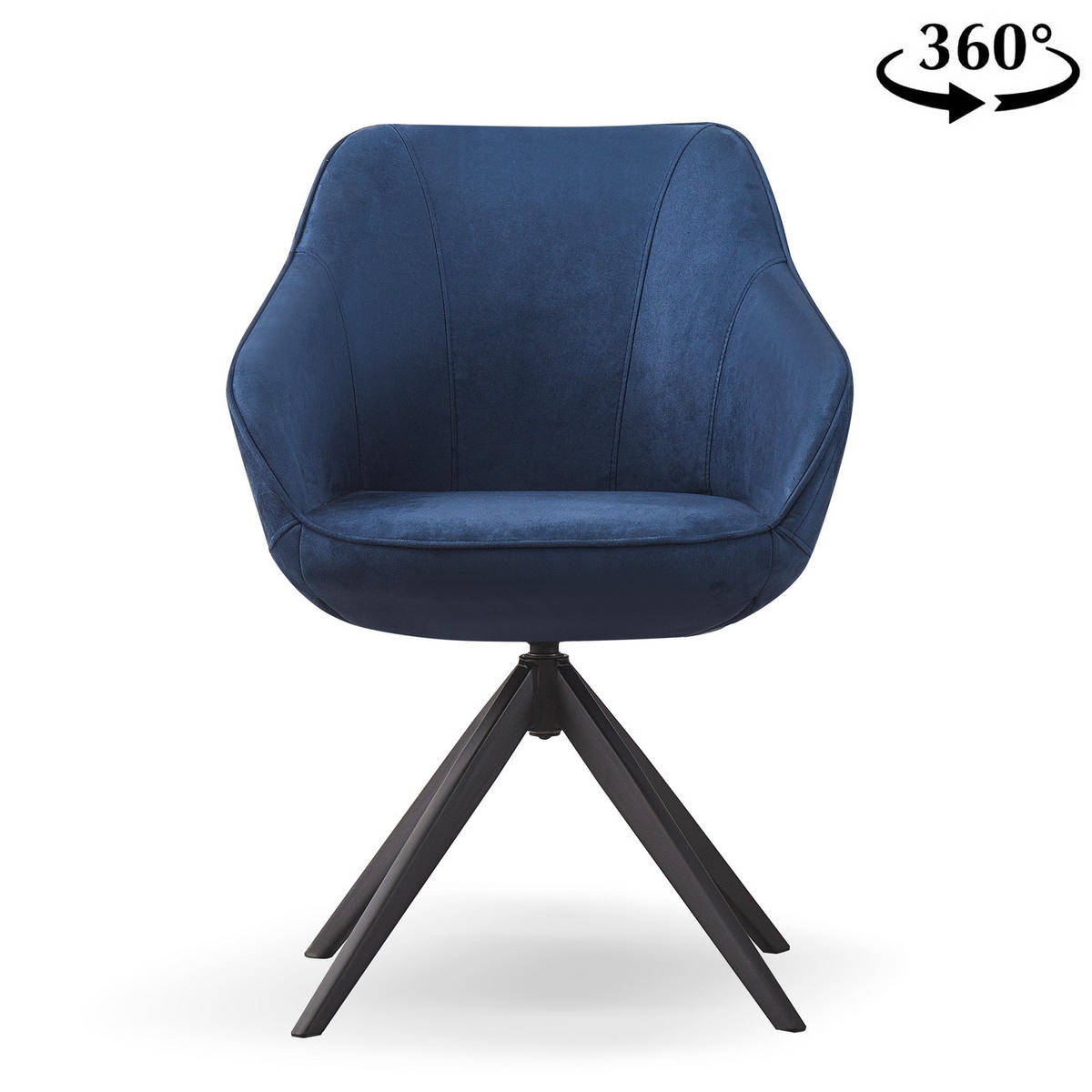 ARMLEHNSTUHL KATJA Blau - Blau, Textil/Metall (57/82/62cm) - B&D Home