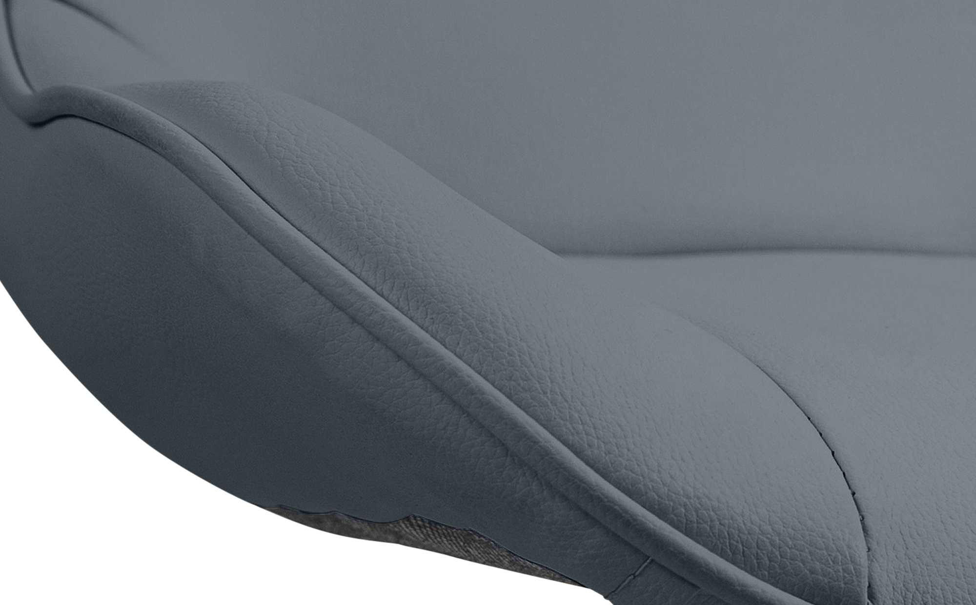 BARHOCKER 2er Set Lederlook grau - Chromfarben/Grau, Textil/Metall (49/85/51cm) - CLP